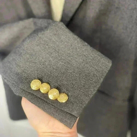 J. Crew Gray Wool-Blend Blazer with Notched Lapels - Picture 5 of 7